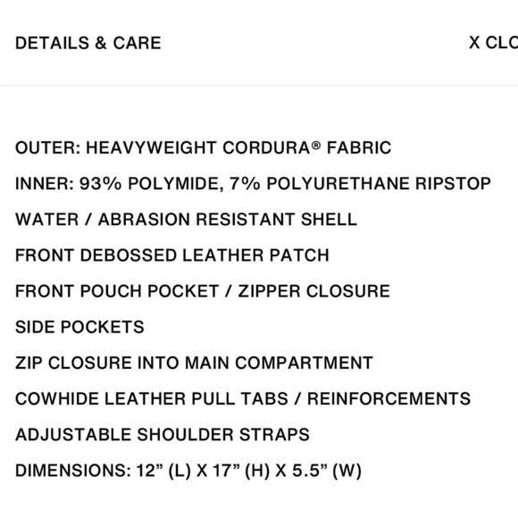 OVO Amber Yellow Backpack - Picture 5 of 12